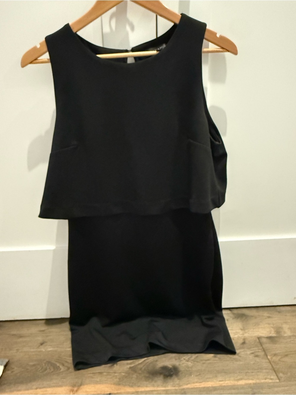 Dynamite Black Sleeveless Midi Layered Dress